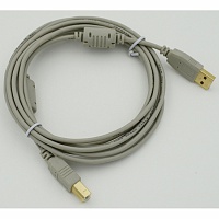 Кабель USB A(m) USB B(m) 1.8м феррит.кольца серый GOLD (58514)